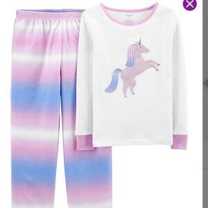 Carter’s Pink Unicorn Fleece Pajamas Set 5